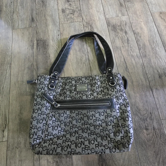 Kenneth Cole Reaction Black and Gray Tote Bag - Picture 6 of 12